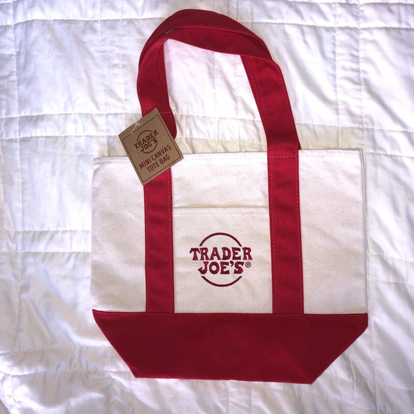 Trader Joe’s Mini Tote Bag Red - Picture 1 of 1